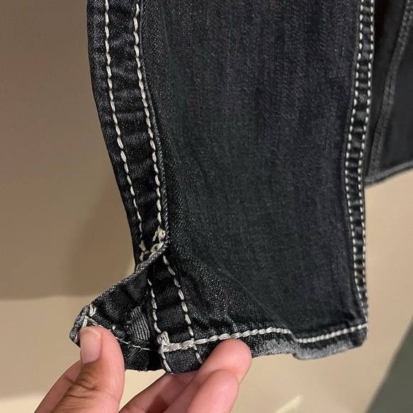 Silver Jeans Mckenzie Slim Bootcut Womens 24x32 Grey Thick Stitch Low Rise - Picture 4 of 12